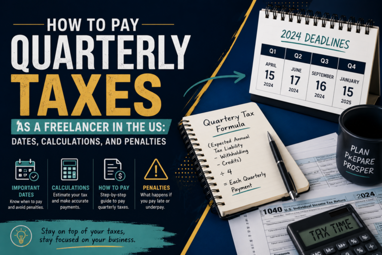 How to Pay Quarterly Taxes as a Freelancer in the US: Dates, Calculations, and Penalties