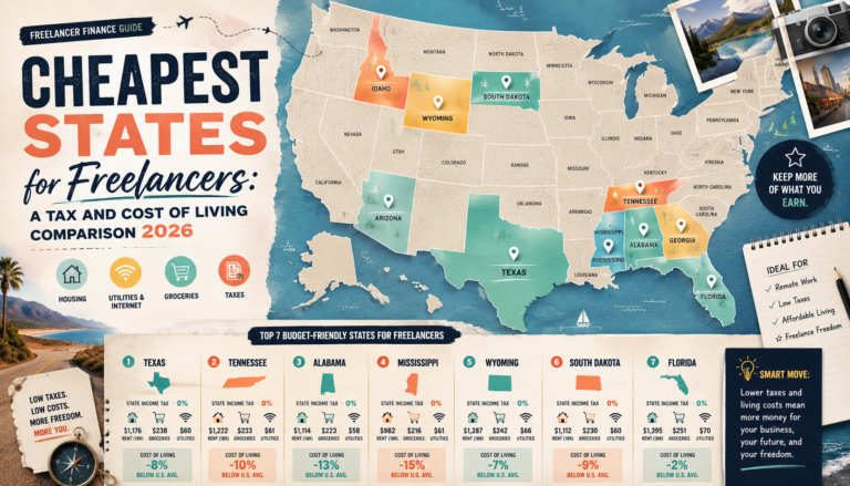 Cheapest States for Freelancers: A Tax and Cost of Living Comparison 2026