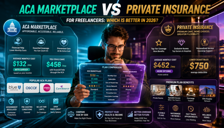 ACA Marketplace vs Private Insurance for Freelancers: Which Is Better in 2026?
